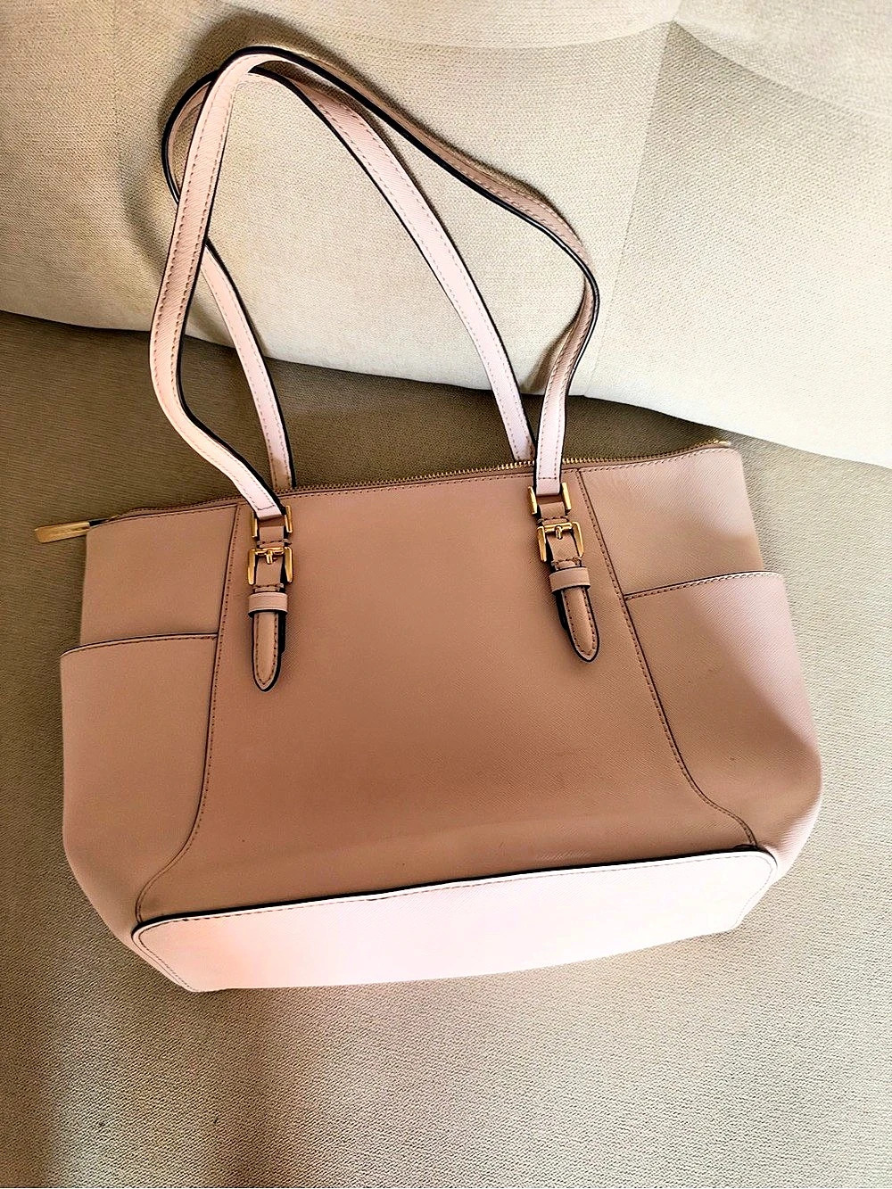 Michael Kors Jet Set Travel Medium Top-Zip Tote Bag Pink Tote Bag